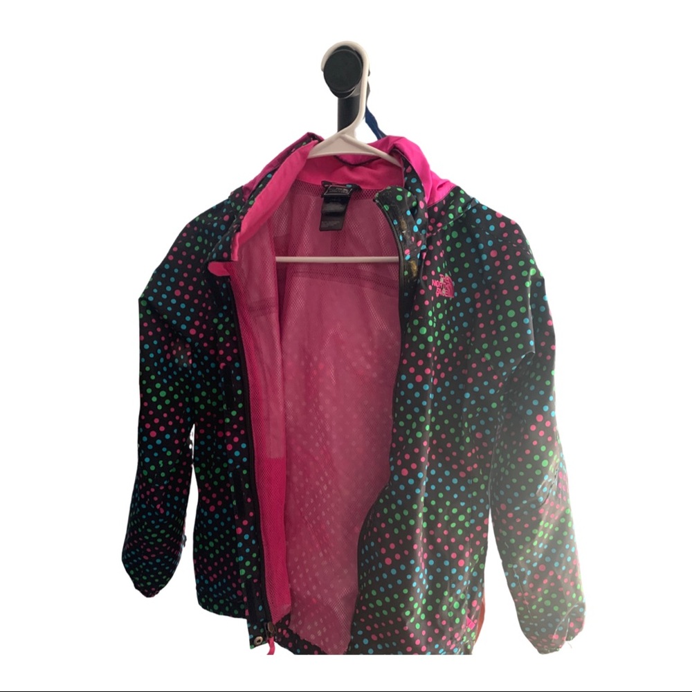 Youth size 10-12 The North Face girls raincoat
